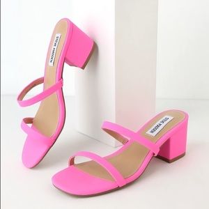 Steve Madden Neon Pink Issy Mule